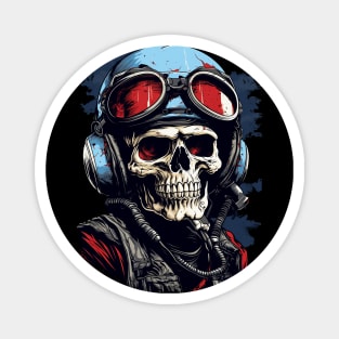 Skull Fighter Pilot Magnet